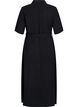 Midi shirt dress with tie belt, Black, Packshot image number 1