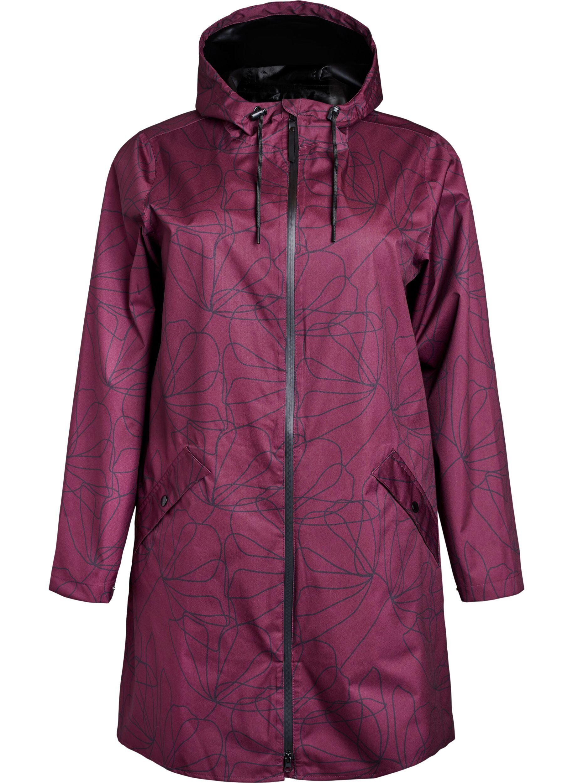 Patterned raincoat