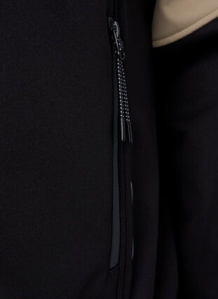 Softshell jacket with colour-block, Black Comb, Packshot image number 3