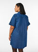 Denim dress with short sleeves and buttons, Blue, Model image number 2