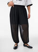 Mesh balloon trousers with polka dots, Black, Model image number 2