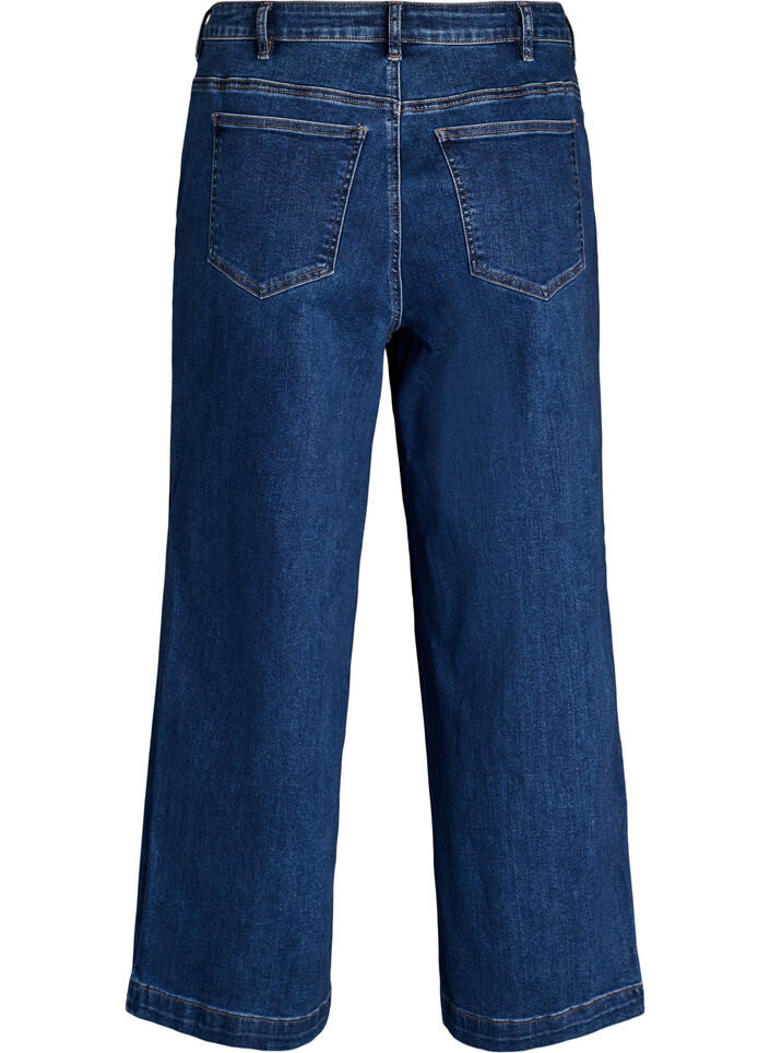 Kiana jeans with a straight fit and high waist, Blue, Packshot image number 1