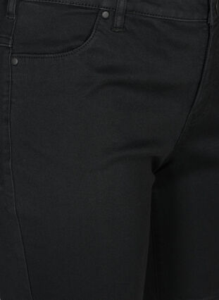 Slim fit Emily short with a regular waist, Black solid, Packshot image number 2