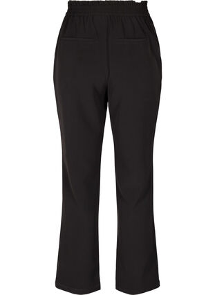 Monochrome trousers with straight fit, Black, Packshot image number 1