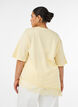 T-shirt with asymmetric lace hem, Yellow, Model image number 2