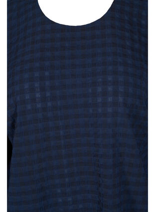 Textured blouse with half sleeves, Navy Blazer, Packshot image number 2