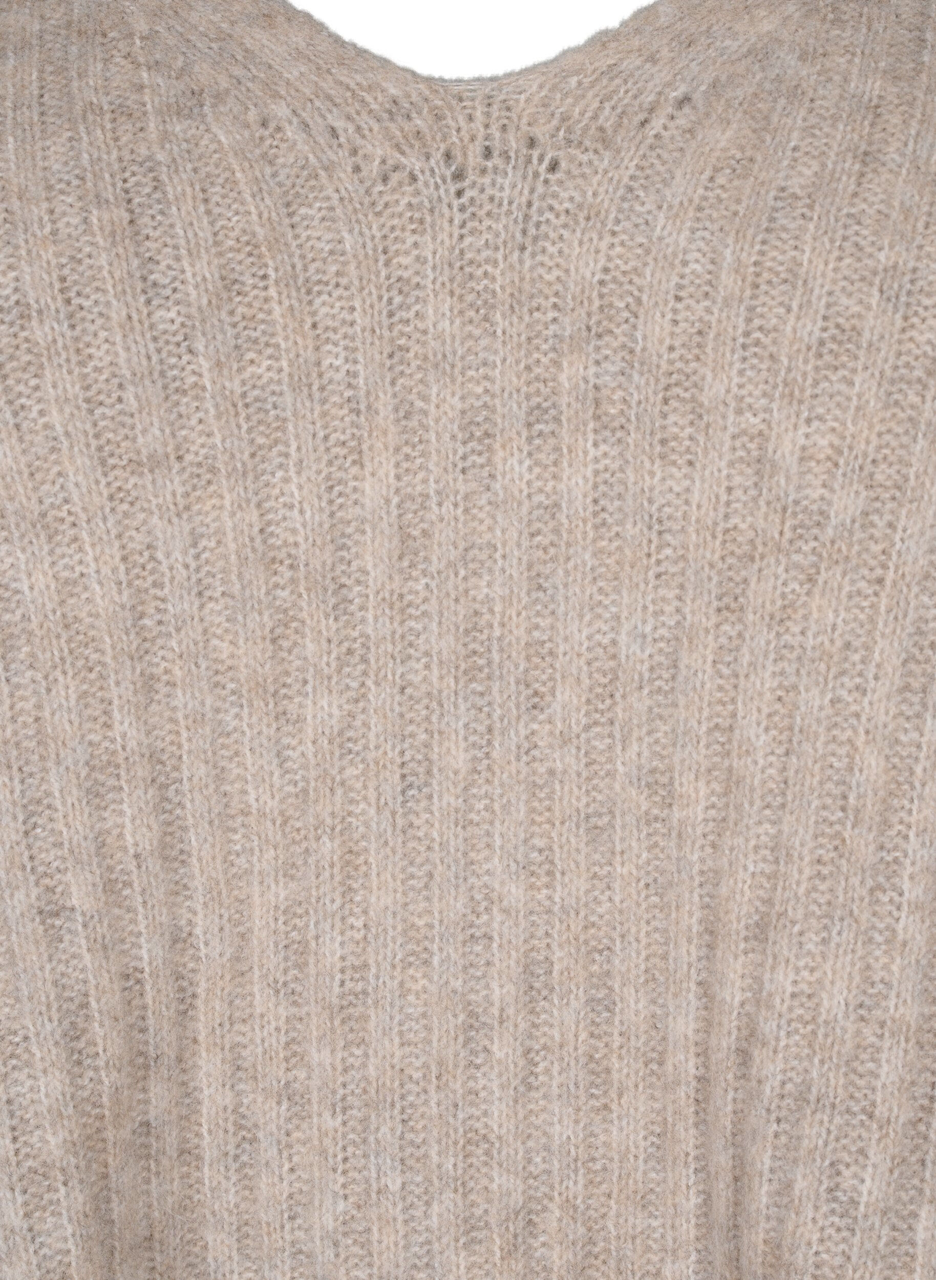 Zizzifashion Knit sweater with slit, Simply Taupe Mel., Packshot image number 2