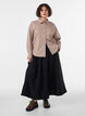 A-line maxi skirt with pockets, Black, Model image number 0