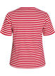 Striped T-shirt with ribbed texture, Red, Packshot image number 1