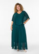 Short-sleeved maxi dress with a-shape, Green, Model image number 0