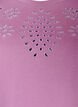 Organic cotton T-shirt with eyelet embroidery, Purple, Packshot image number 2