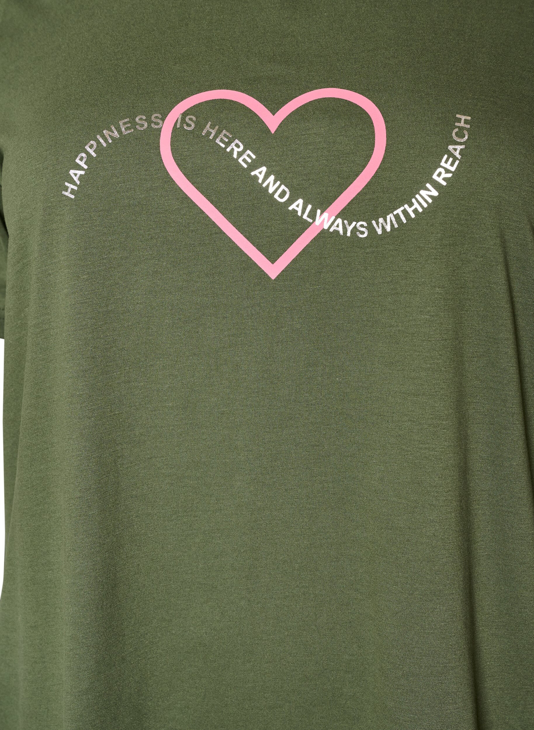 Zizzifashion T-shirt with motif, Green, Packshot image number 2