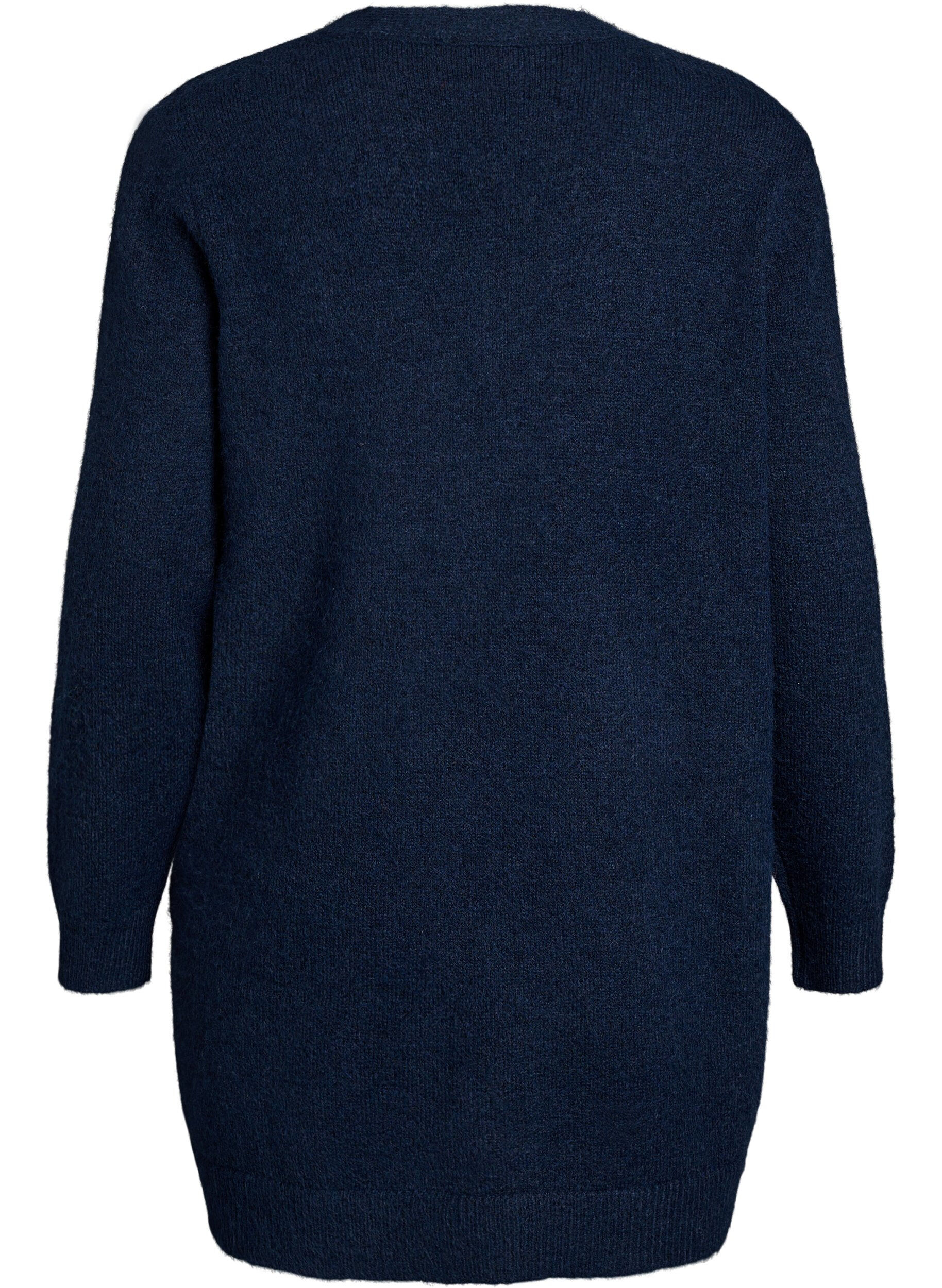 ZizzifashionLong cardigan with pockets, Blue, Packshot image number 1