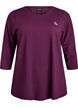 Sports top with 3/4 sleeves, Purple, Packshot image number 0
