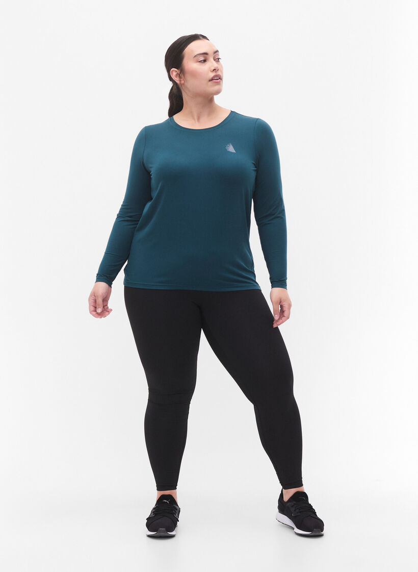 Long-sleeved training shirt, Deep Teal, Model image number 2