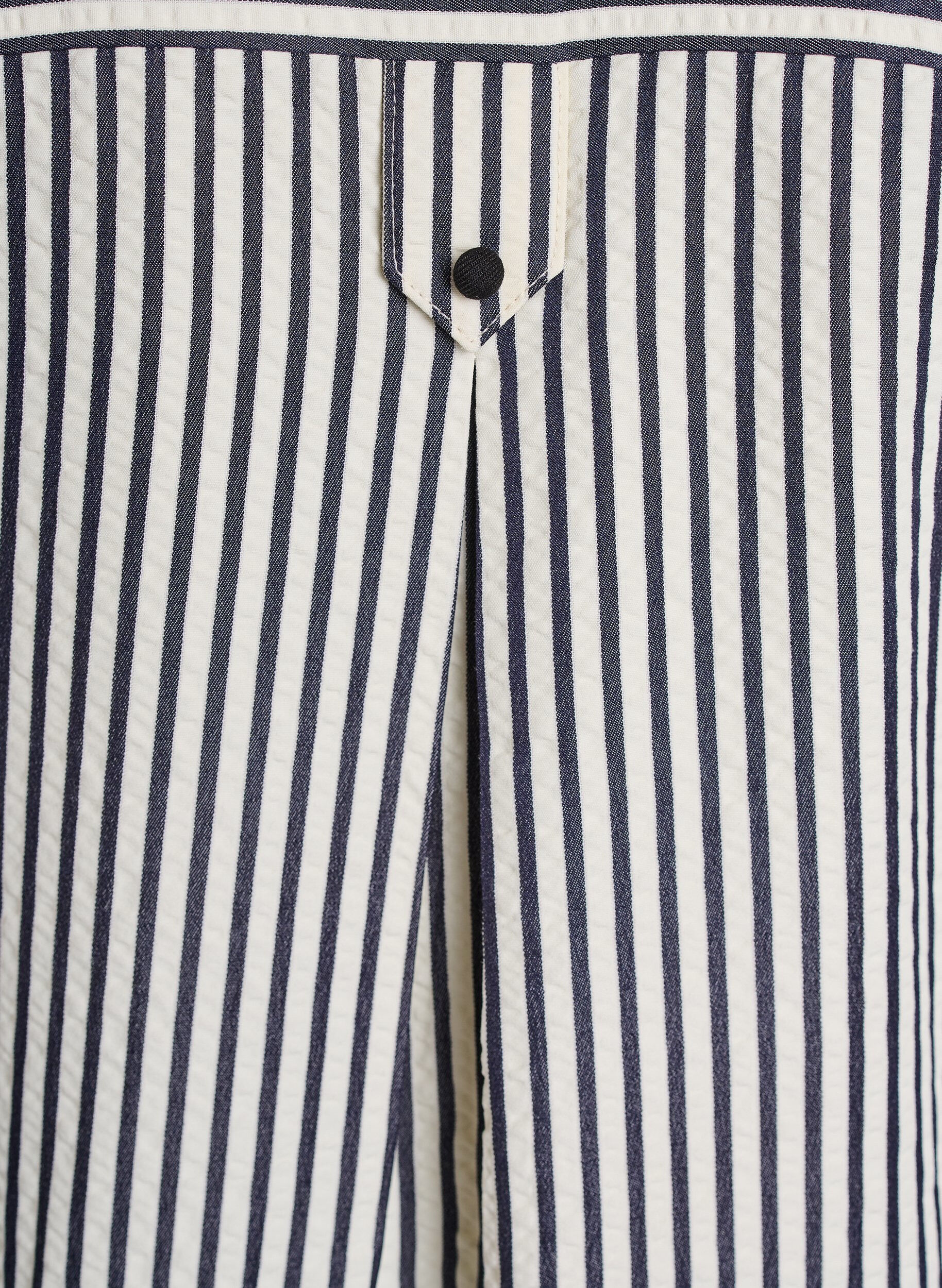 Zizzifashion Striped shirt with button detail on the back, Blue, Packshot image number 4