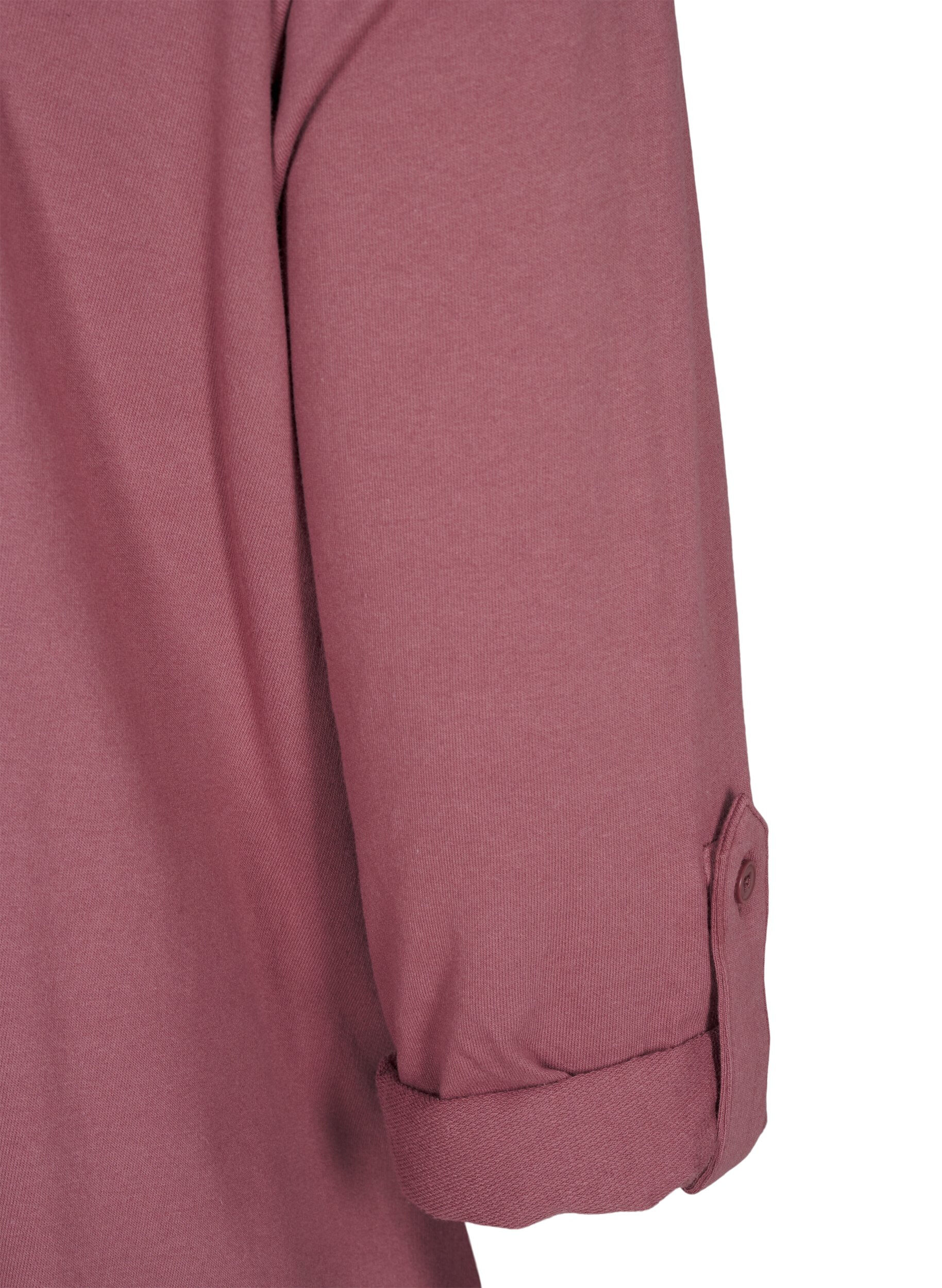 Zizzifashion Balloon dress in cotton with pockets, Rose, Packshot image number 3