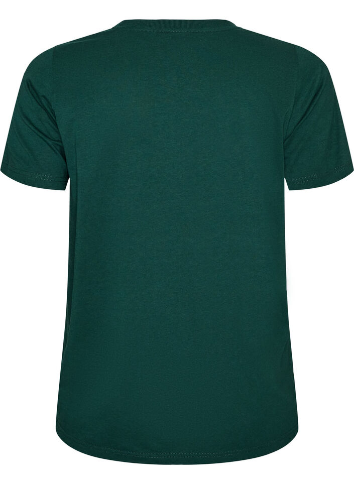 Christmas t-shirt in organic cotton, Green, Packshot image number 1