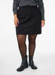 Short jersey skirt with slit, Black, Model image number 3