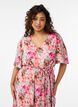 Chiffon maxi dress with a V-neck and ruffle hem, , Model image number 2