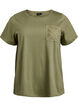 T-shirt in organic cotton with chest pocket, Green, Packshot image number 0