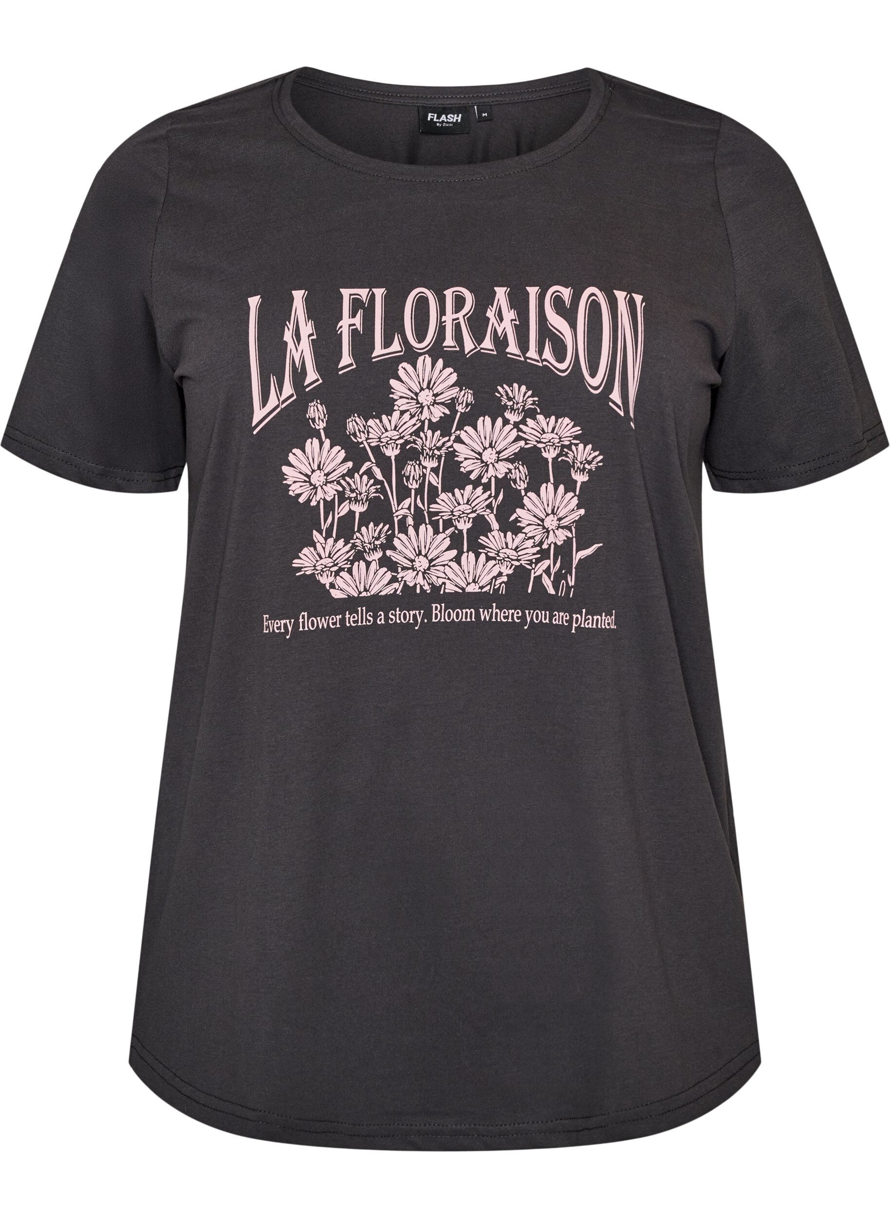 Zizzifashion T-shirt with motif, Grey, Packshot image number 0