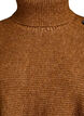 Poncho with turtleneck and button detail, Brown, Packshot image number 2