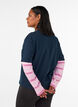 T-shirt with a sporty layered look, Blue, Model image number 2