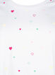 Organic cotton T-shirt with hearts, White Heart Emb., Packshot image number 2