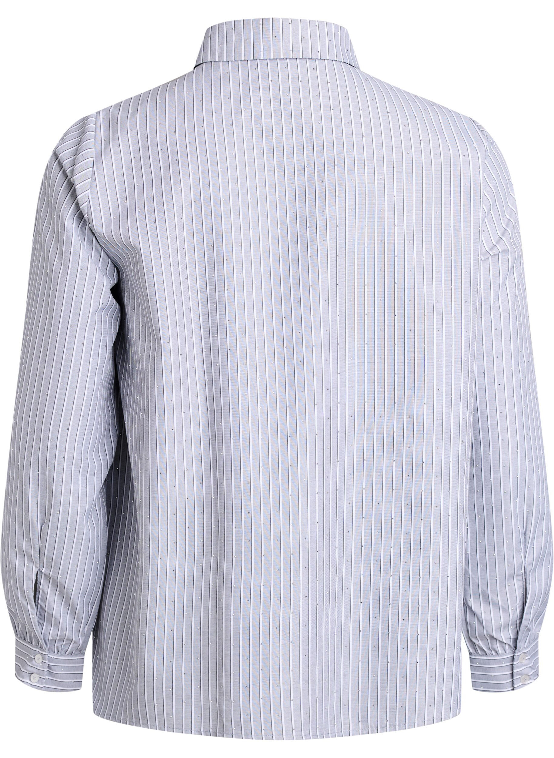 Zizzifashion Striped shirt with studs, Black, Packshot image number 1