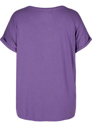 Short-sleeved T-shirt of viscose blend, Loganberry, Packshot image number 1