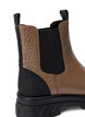 Wide fit - Croco Chelsea boot in leather, Pine Bark, Packshot image number 3