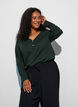 Long-sleeved t-shirt with V-neck and buttons, Green, Model image number 0