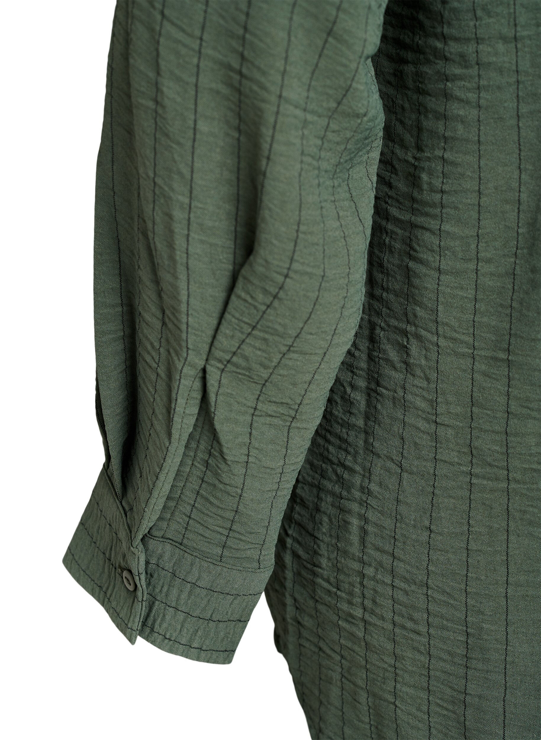 Zizzifashion Pinstripe shirt blouse, Green, Packshot image number 3