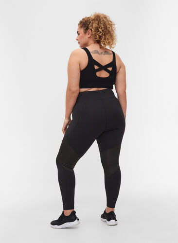 7/8-length gym leggings, Black, Model image number 1