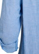 Long shirt in linen and viscose, Blue, Packshot image number 3