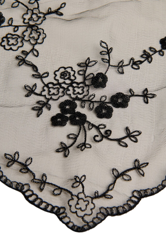 Triangular lace scarf, Black, Packshot image number 2