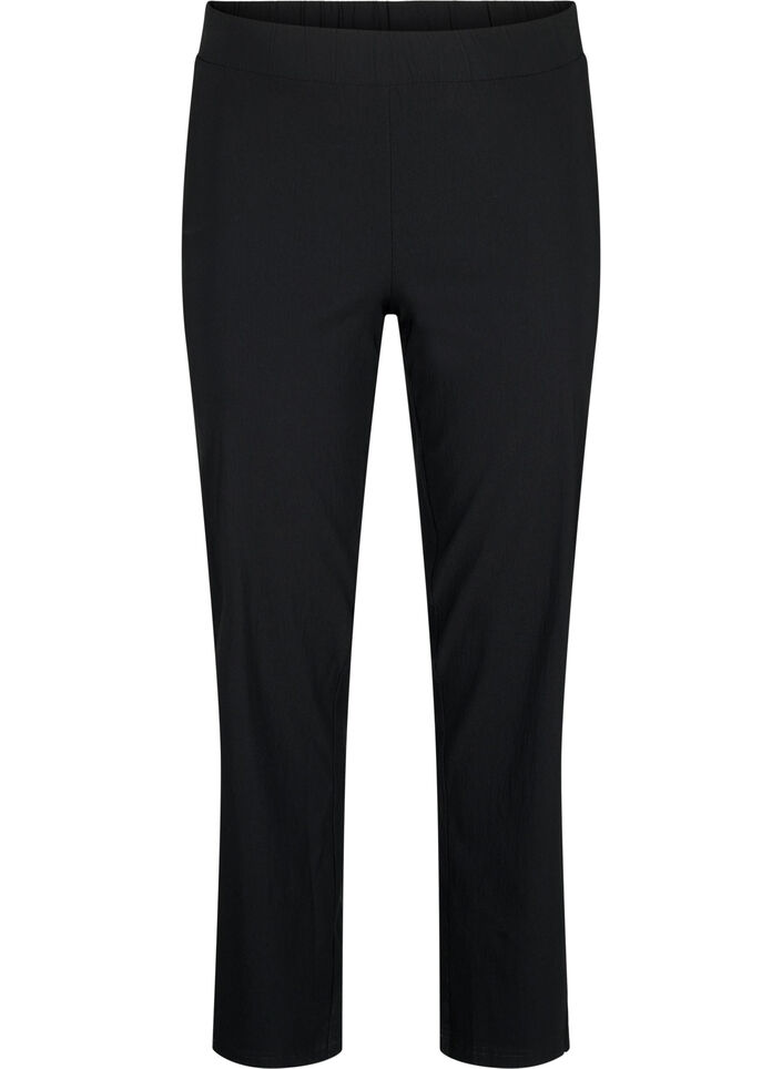 Stretchy pants in viscose, Black, Packshot image number 0