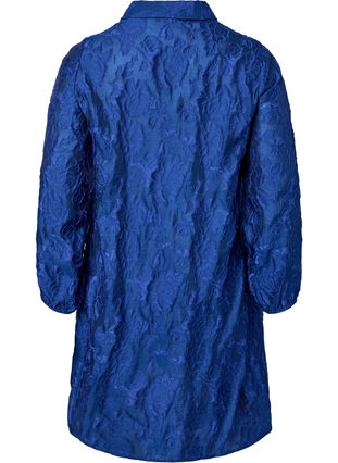 Long jacquard shirt, Mazarine Blue, Packshot image number 1