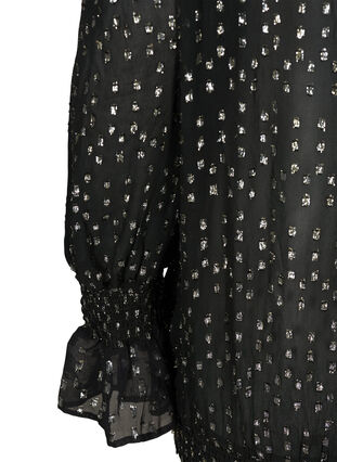 Viscose blouse with silver details, Black, Packshot image number 3