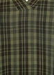 Blouse with check pattern and V-neckline, Green, Packshot image number 2