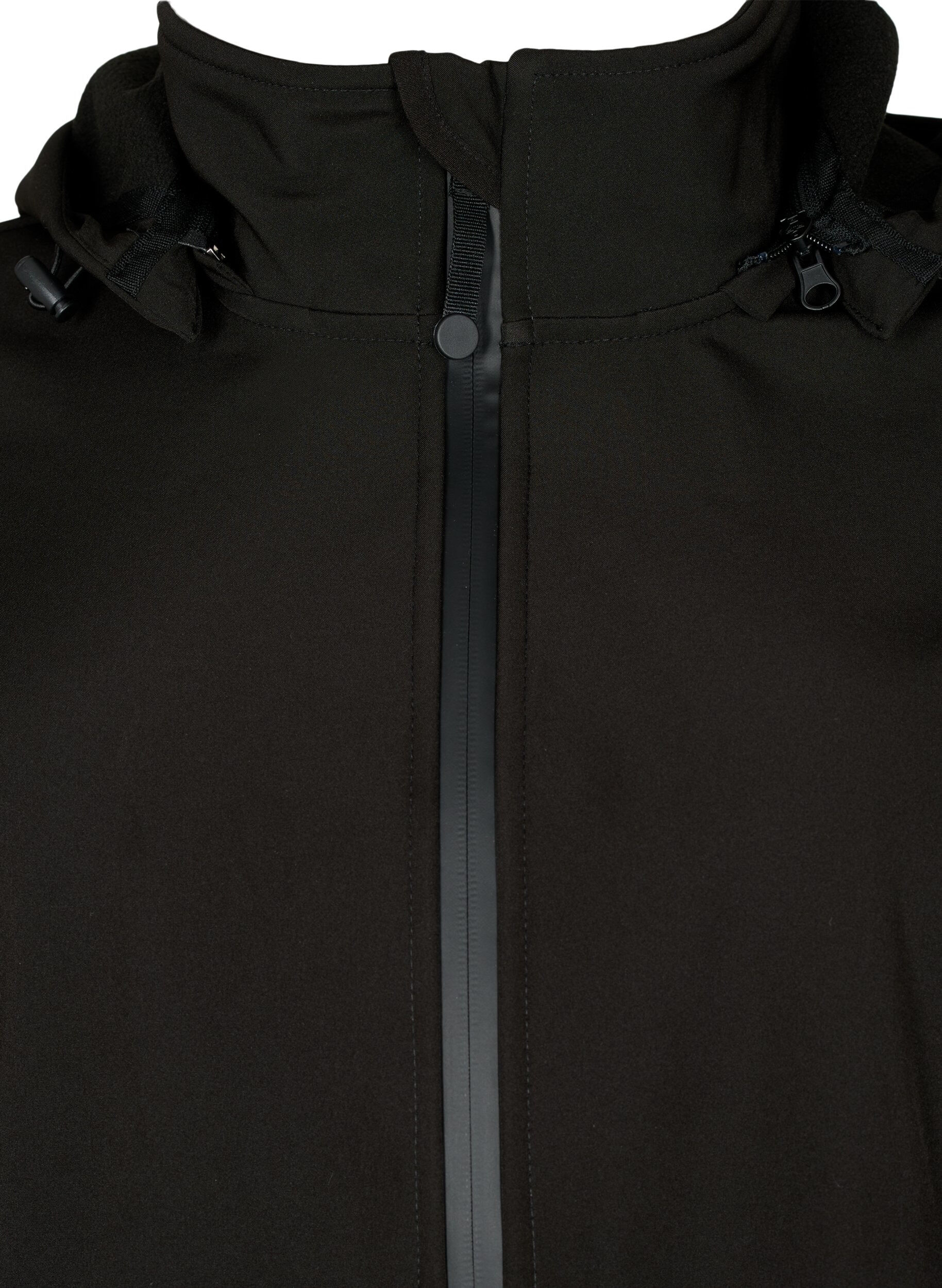 ZizzifashionShort softshell jacket with detachable hood, Black, Packshot image number 2