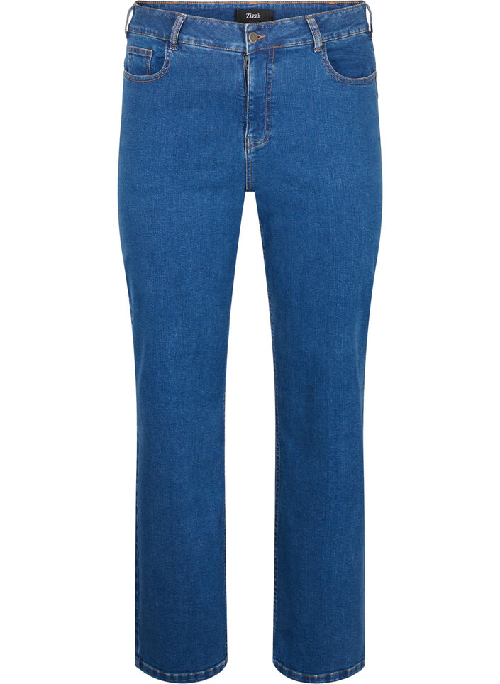 High-waisted Gemma jeans with regular fit, Blue, Packshot image number 0