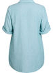 Linen and viscose tunic with A-shape, Blue, Packshot image number 1