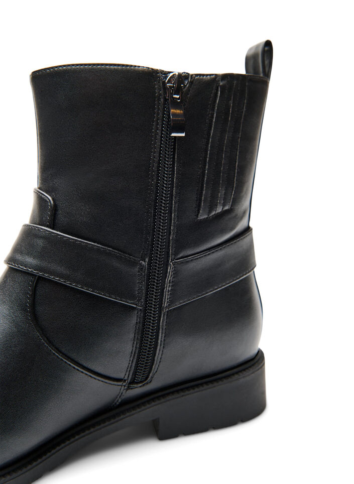 Short biker boot, Black, Packshot