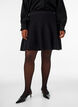 Short knitted A-line skirt, Black, Model image number 3
