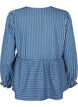 Striped denim blouse with front tie, Blue, Packshot image number 1