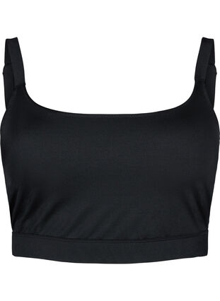 Bikini top with adjustable straps, Black, Packshot image number 0