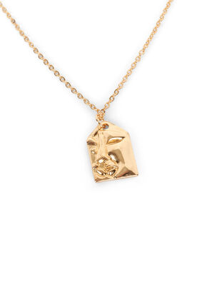 Gold-coloured necklace with pendant, Gold, Packshot image number 2