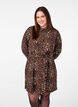 Shirt dress with tie belt and long sleeves, Brown, Model image number 0